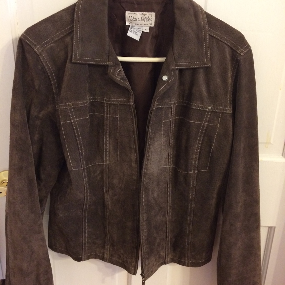 Suede jacket - jean jacket style